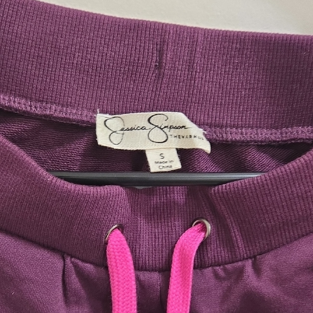 Jessica Simpson Joggers in Deep Purple with Pink Trim - Picture 3 of 9